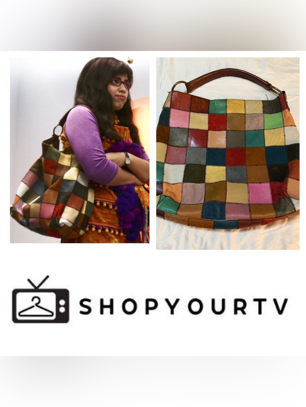 Rare Ugly Betty Y2K Lucky Brand Leather Suede Patchwork Hobo Bag - Seen on TV